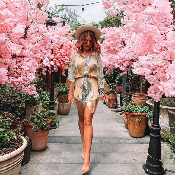 BOHO chic Tassel love Floral Mini Dress - Picture 4 of 6